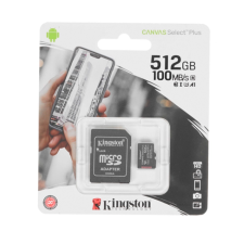 Карта памяти microSDXC 512Gb Kingston, Canvas Select Plus, Class10