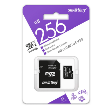 Карта памяти microSDXC 256Gb SmartBuy V30, Class10, с адаптером