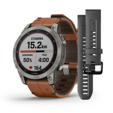 Умные часы Garmin FENIX 7 Sapphire Solar Titanium Chestnut