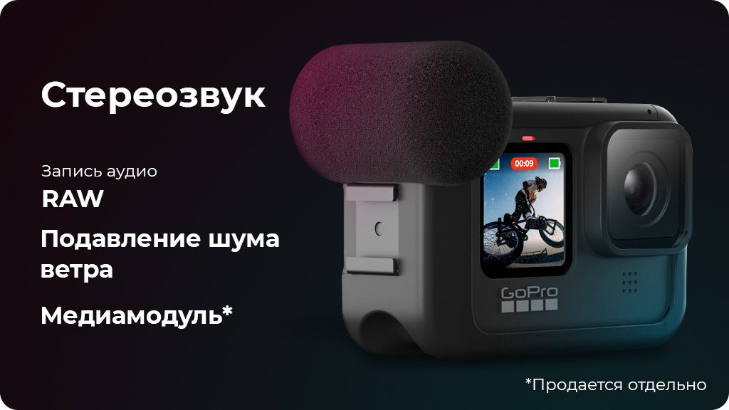 Экшн-камера GoPro HERO9 Black Edition (CHDHX-901-RW)