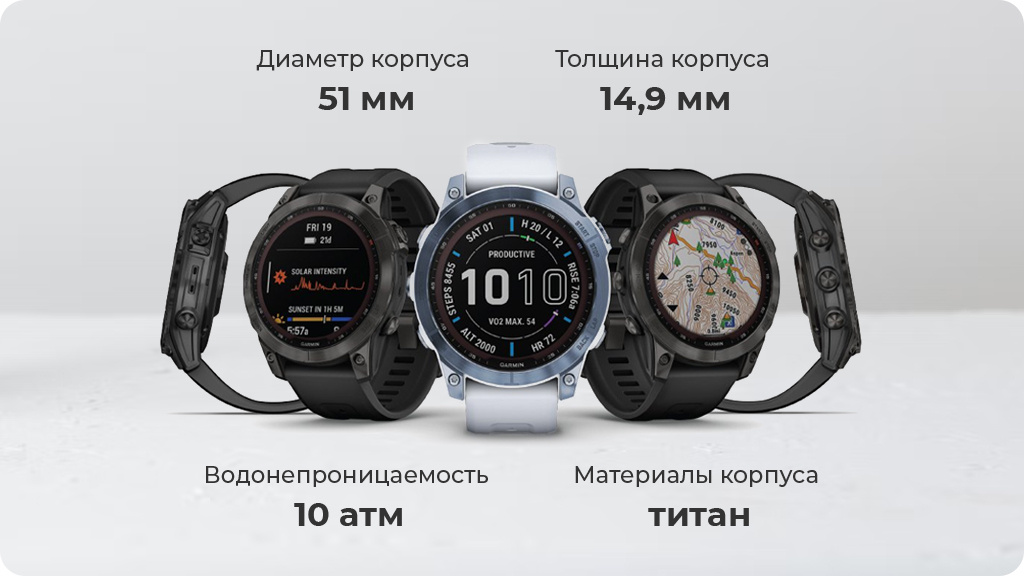 Умные часы Garmin Fenix 7X Sapphire Solar черные, кожанный ремешок